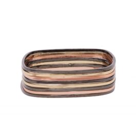 Square Bangles 8 pcs Mix colors Gold Copper and Gun