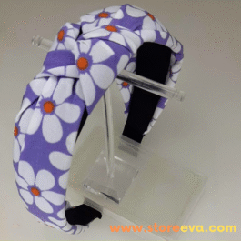 Purple Daisy Floral Flower Headband for Women, Turban Headband, Women’s Accessory, Wide headband, Knot Headband, Hair band, Girls headband, Fashion headband