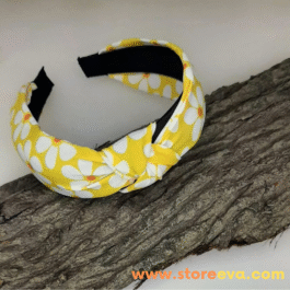 Yellow Daisy Floral Flower Headband for Women, Turban Headband, Women’s Accessory, Wide headband, Knot Headband, Hair band, Girls headband, Fashion headband