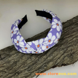 Purple Daisy Floral Flower Headband for Women, Turban Headband, Women’s Accessory, Wide headband, Knot Headband, Hair band, Girls headband, Fashion headband