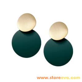 Gold Toned Circular Drop Earrings