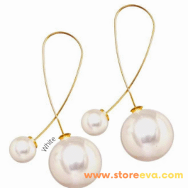 Double Faux Pearl Wideband fashion earrings