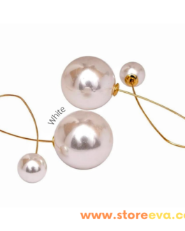 Double Faux Pearl Wideband fashion earrings