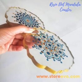 Dot Mandala Resin Coasters (Set of 2)