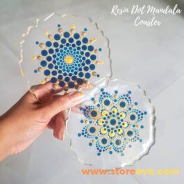 Dot Mandala Resin Coasters (Set of 2)
