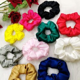 Beautiful Satin Scrunchies Set of 10