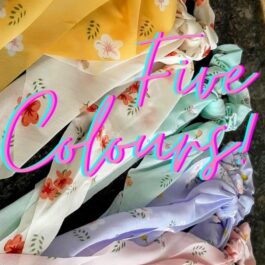 Chiffon Floral Print Hair Scarf Scrunchies