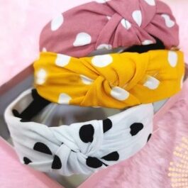 Polka Dot Hairband Set of 3 Light Colour Set