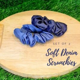 Set of 2 Denim Scrunchies