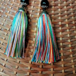 Hand Crafted Rainbow Tassel Earrings