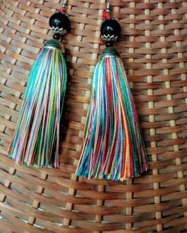 Hand Crafted Rainbow Tassel Earrings