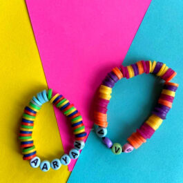 Multi Coloured Vinyl Bracelets for Girls & Boys