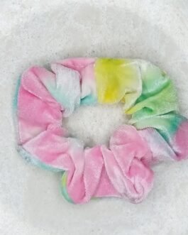 Tie – Dyed Large Format Scrunchies in high tones of Pink