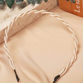Women’s Pearls Twisted White Faux Pearl Hairband