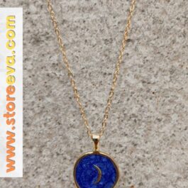 Moon Enamelled Round Pendant Charm