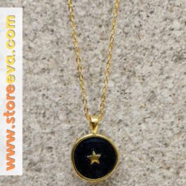Star Enamelled Round Pendant Charm