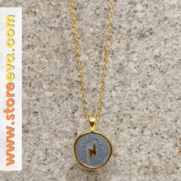 Thunder Enamelled Round Pendant Charm