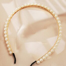 Women’s Pearls Large White Faux Pearl Hairband