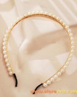 Women’s Pearls Large White Faux Pearl Hairband