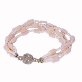 Multistrand Champagne Pink Bracelet