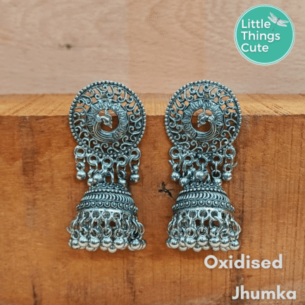 Peacock Jhumka Earrings