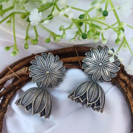 Avani - Lotus Dangler Earrings - Image 3