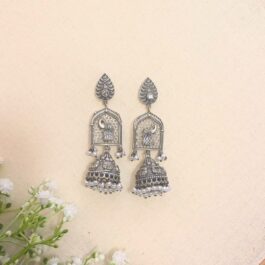 Meera Peacock Jhumka Earrings