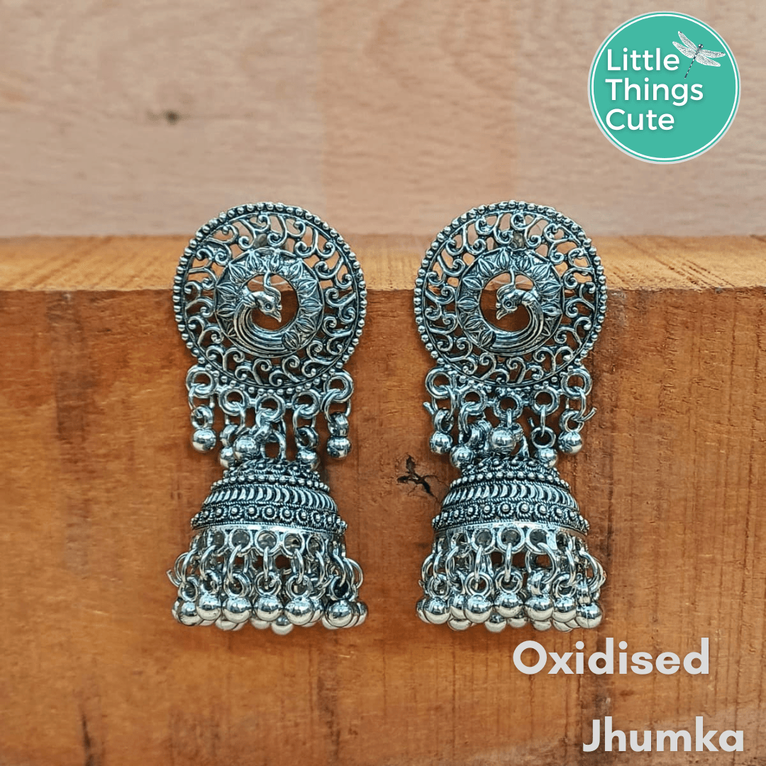 Peacock Jhumka Earrings