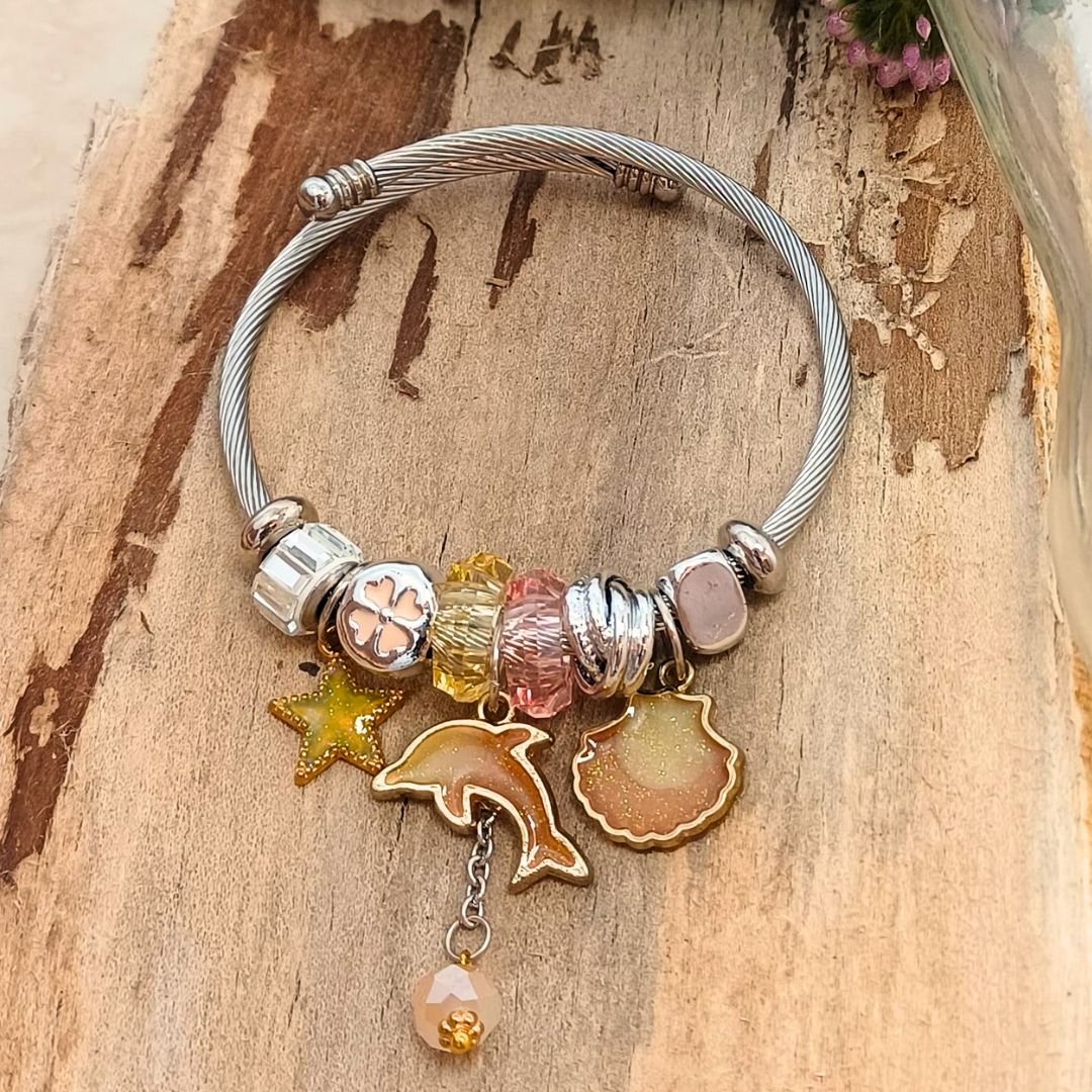 Pandora Silver Brown Dolphin