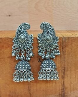 Oxidised Mango (Keri) Jhumka Earrings