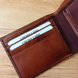 Oil Pull Dark Tan Leather Wallet