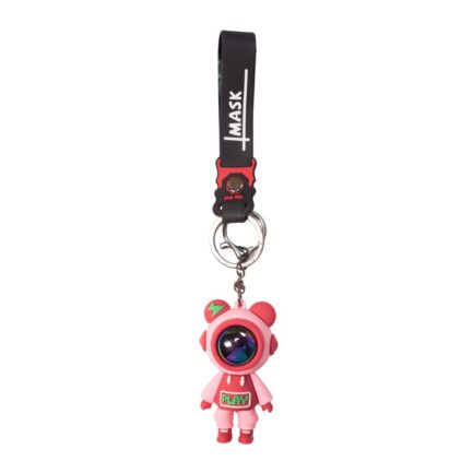 Pink Astronaut Keychain in Soft Silicone Finish - Image 2