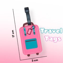 Pink Suitcase Luggage Tag