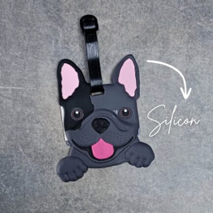 French Bulldog Silicone Luggage Tag – Cute, Waterproof & Durable