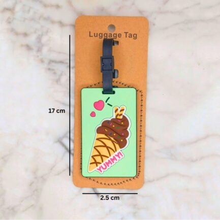 Icecream Cone Luggage Tag-Brown - Image 2