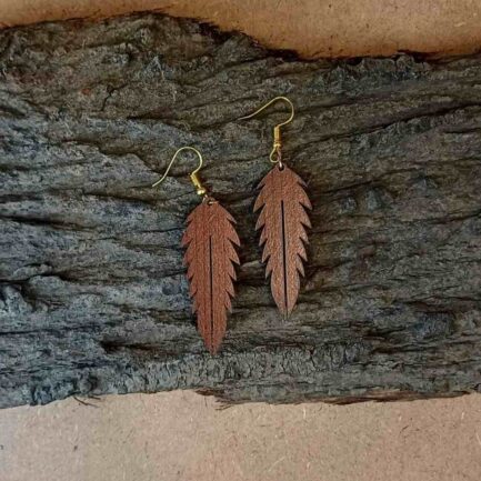 Leafy Affair - Wooden Earrings