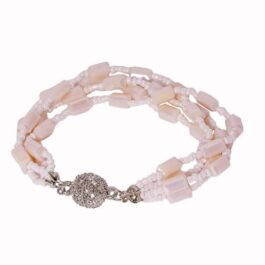 Multistrand Champagne Pink Bracelet