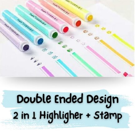 Mini Highlighters Neon With Stamp On The Back - Image 2