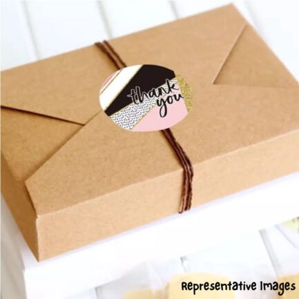 Thank You Stickers - 500 Round Floral - Image 3