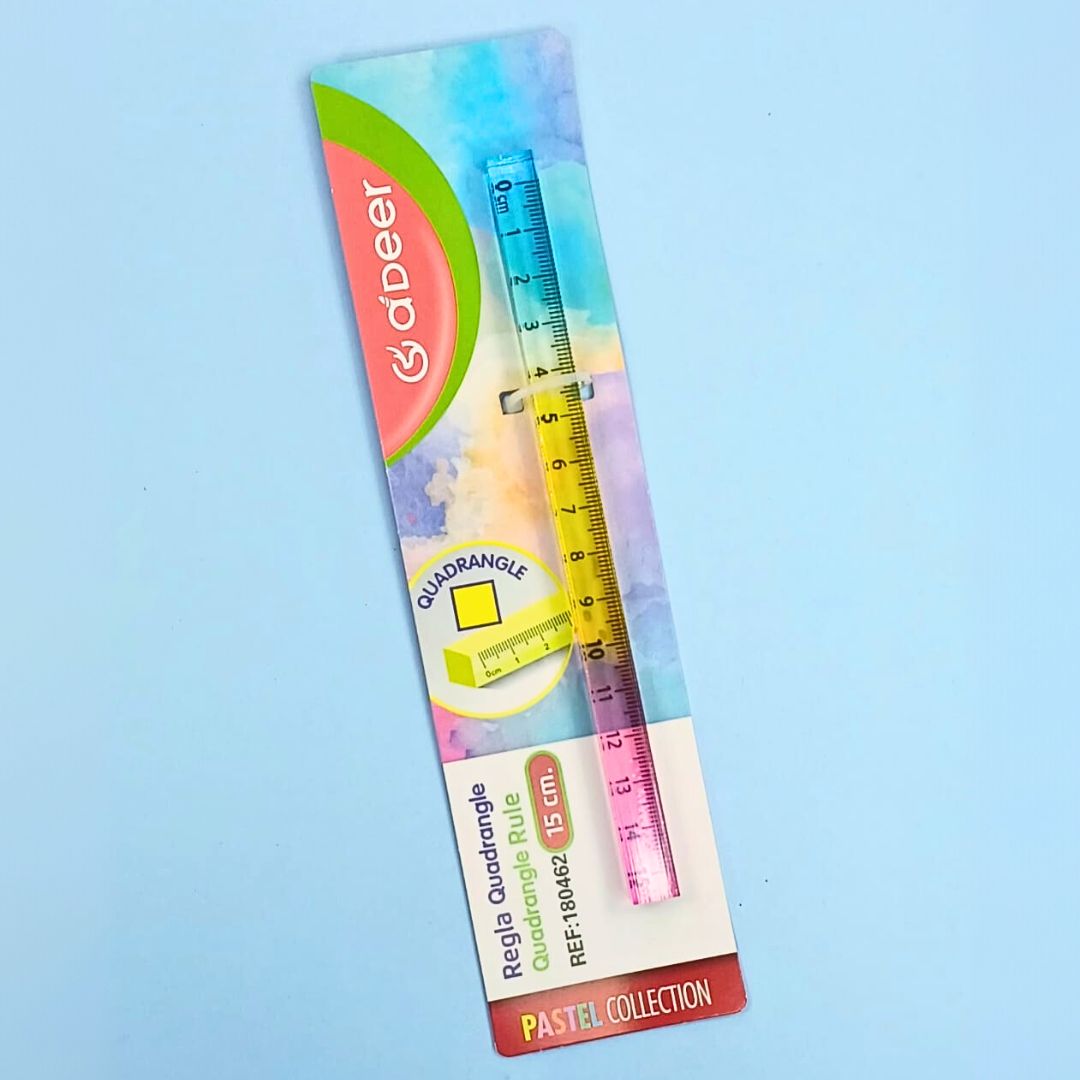 Pastel Acrylic Ruler – 15cm Transparent Multicolour Scale - Image 2