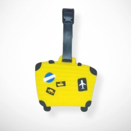 Luggage Tag - Cute Suitcase Design - Yellow