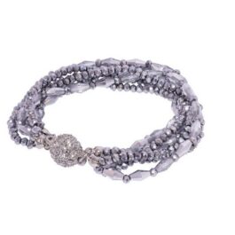 Midnight Spark Crystal Bracelet with Gunmetal & Rhinestones