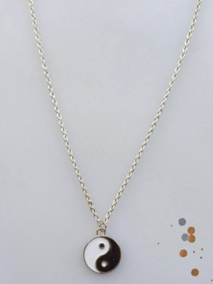 Yin & Yang Double Sided Silver Charm Necklace