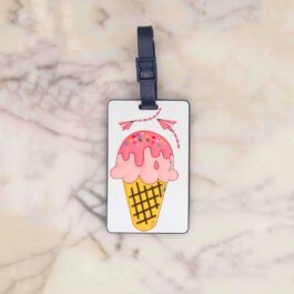 Icecream Cone Luggage Tag-Dark pink