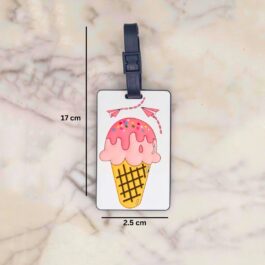 Icecream Cone Luggage Tag-Dark pink