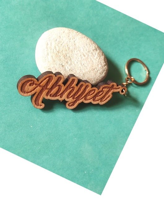 Personalised Wooden Engraved Keychains - Image 3