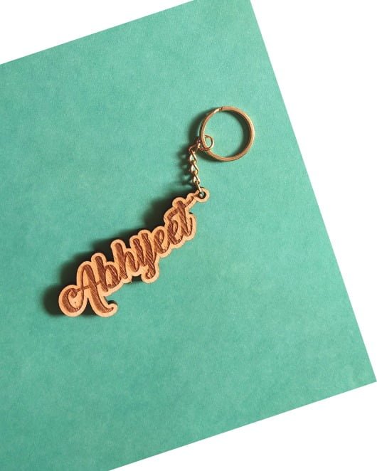 Personalised Wooden Engraved Keychains - Image 2