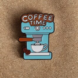 Coffee Time Espresso Machine Enamel Pin