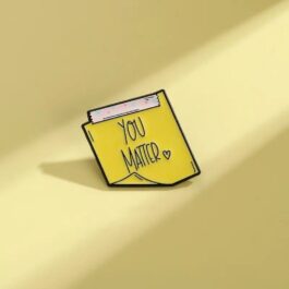 You Matter Yellow Enamel Pin – Inspirational Message Badge