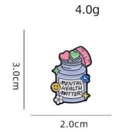 Mental Health Matters Colorful Enamel Pin Badge
